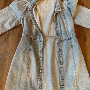 Free People Blue Denim Jacket/dress